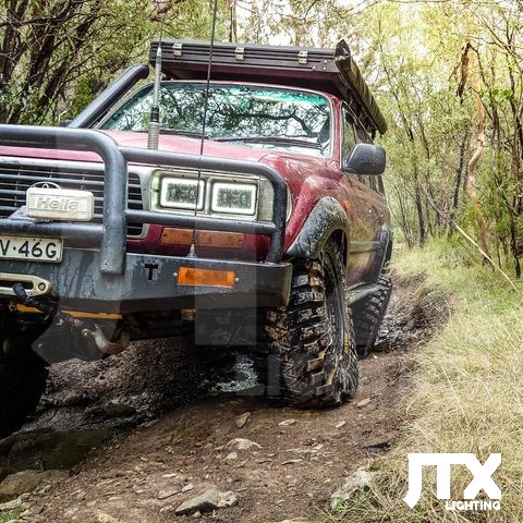 Toyota 80 Series Landcruiser Headlight Conversion from Sahara style to GXL quad JTX 6x4 LED Lights - Image 36