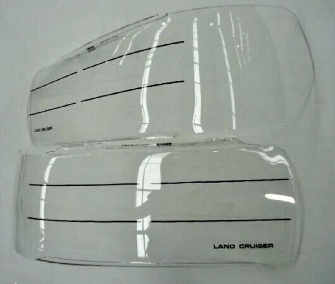 1pr Genuine Toyota 80 Series Landcruiser GXL clear Headlight Covers - twin 6x4 Rectangular Lights - Image 3