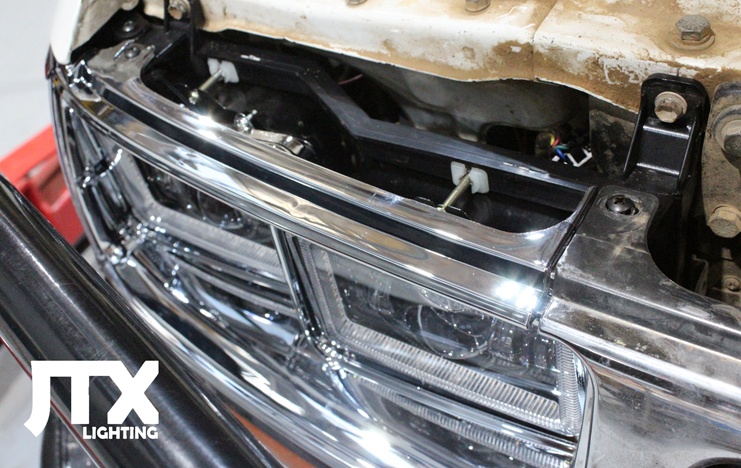 Toyota 80 Series Landcruiser Headlight Conversion from Sahara style to GXL quad JTX 6x4 LED Lights - Image 12