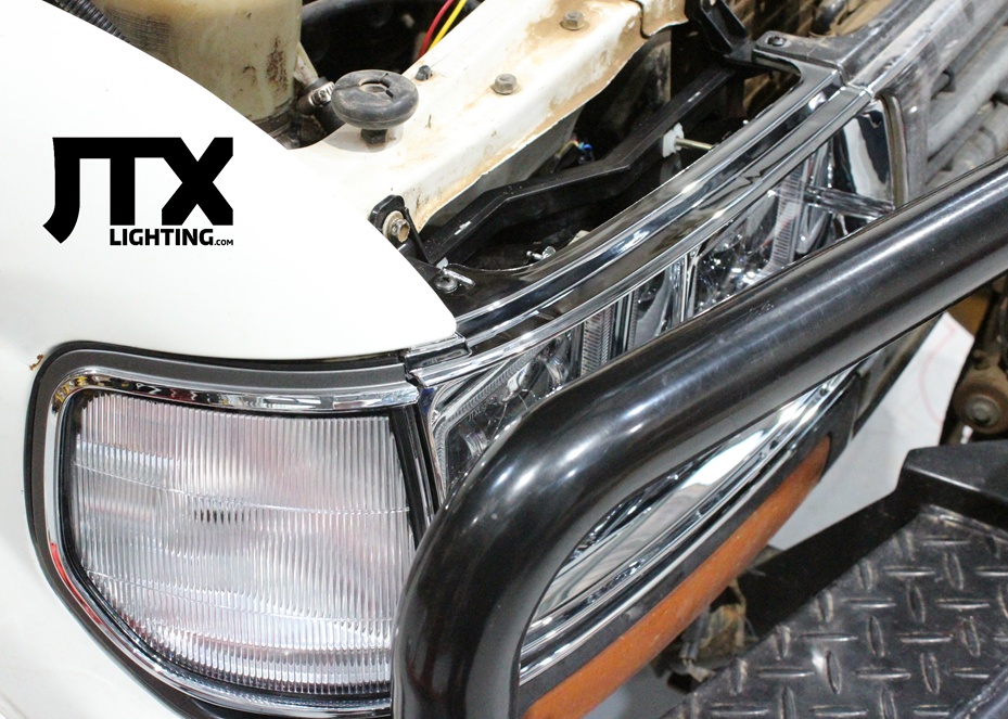 Toyota 80 Series Landcruiser Headlight Conversion from Sahara style to GXL quad JTX 6x4 LED Lights - Image 13
