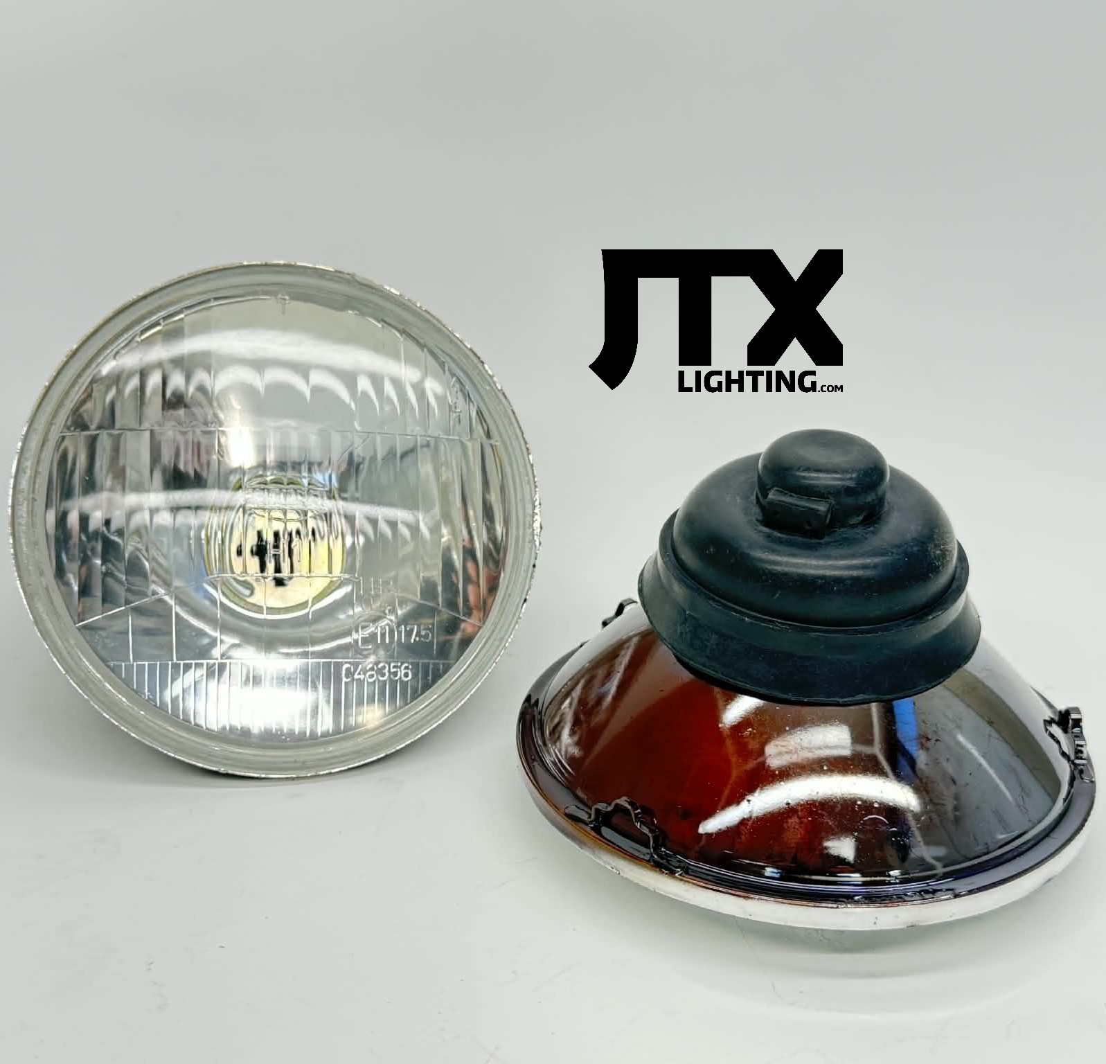 1 Pr of 5 3/4" Curved glass Inner High Beam Semi Sealed Headlights - Image 2