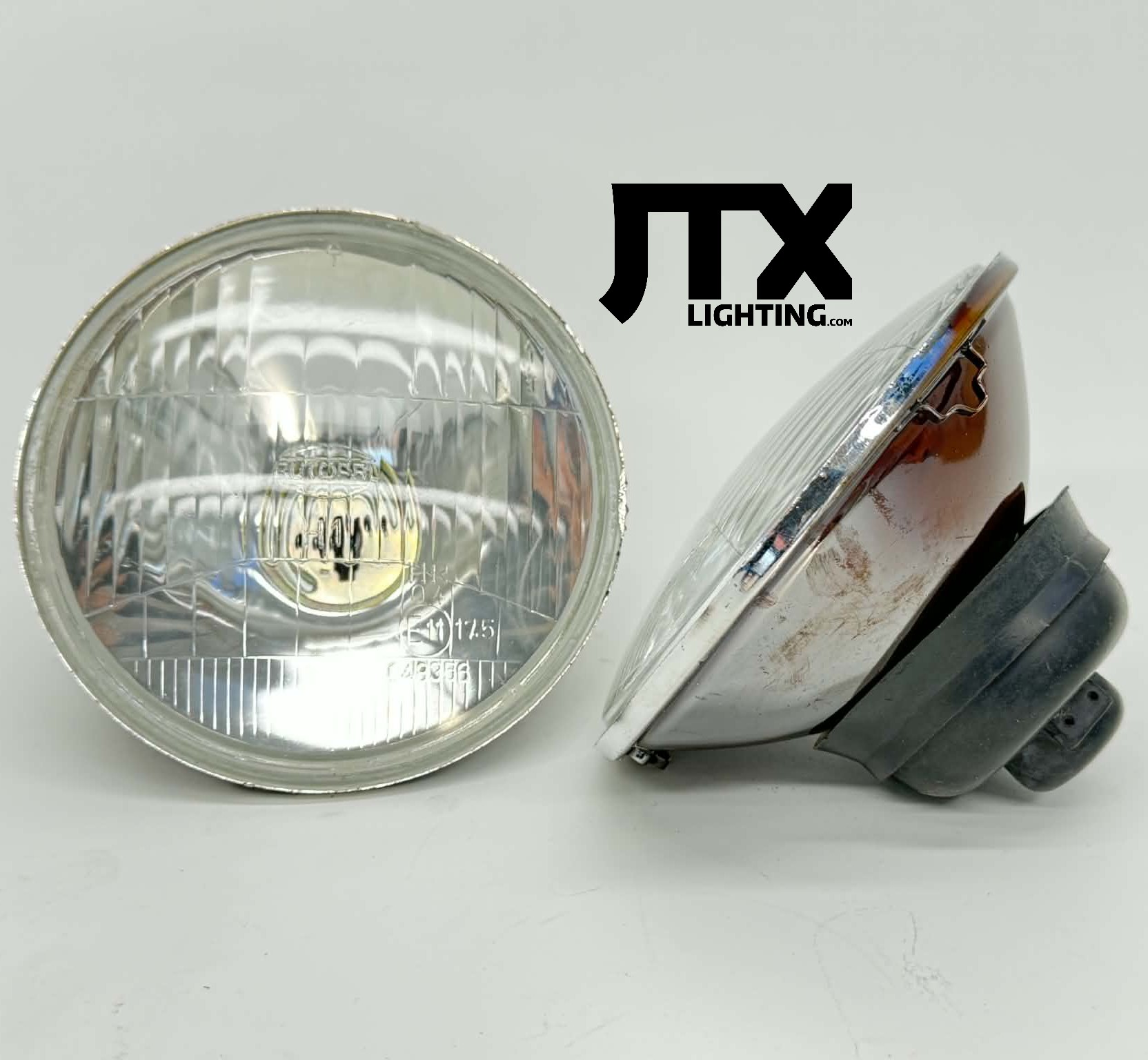 1 Pr of 5 3/4" Curved glass Inner High Beam Semi Sealed Headlights