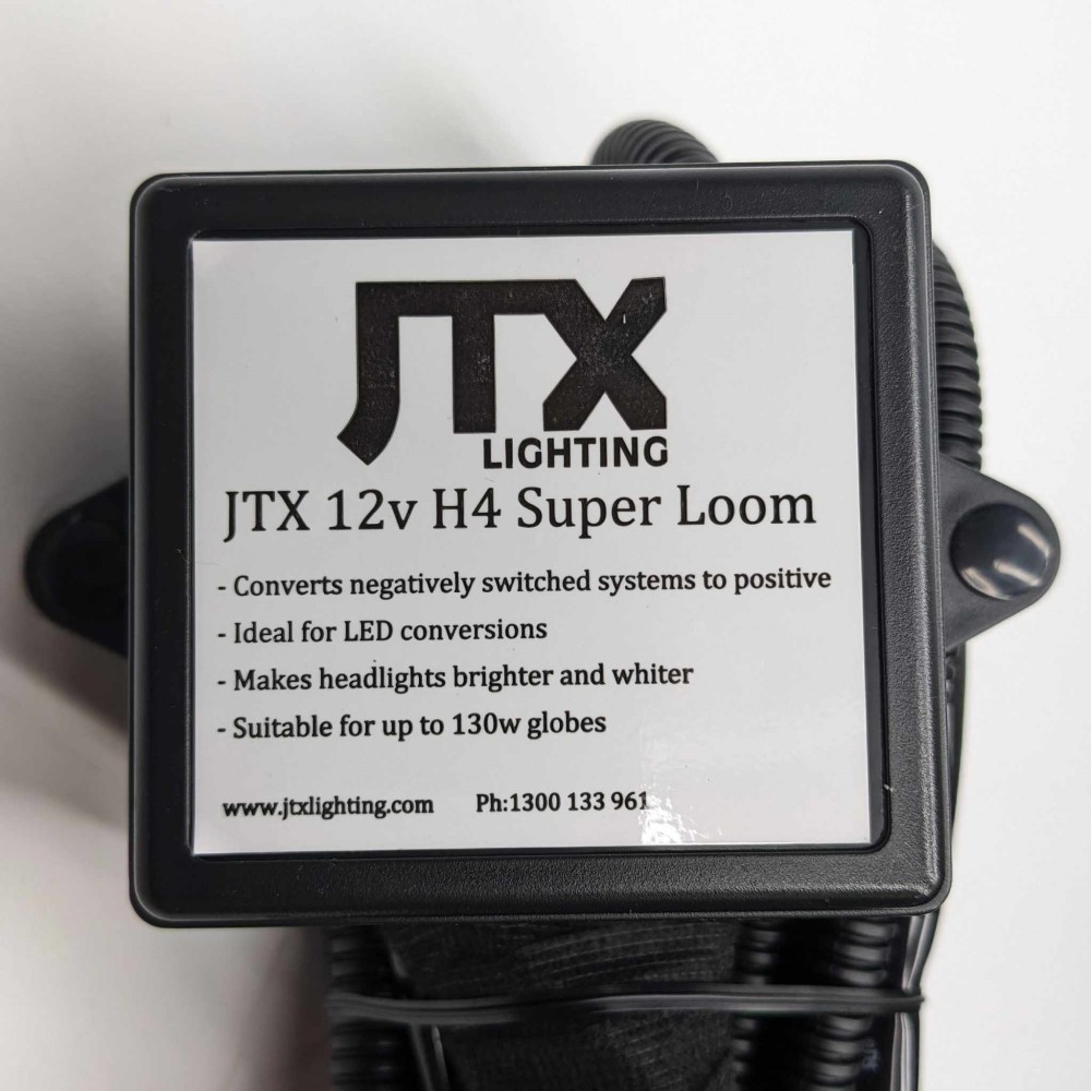 JTX LED 2Way H4 Super Loom Wiring Loom Harness